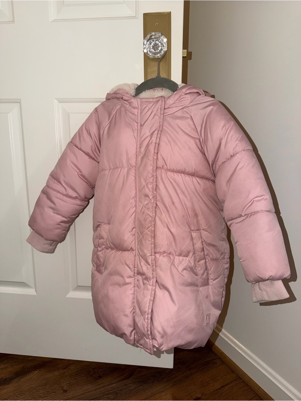 GAP Kids Pink Hooded Puffer Coat